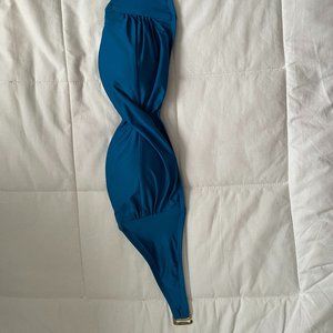 Blue Strapless Bikini Top